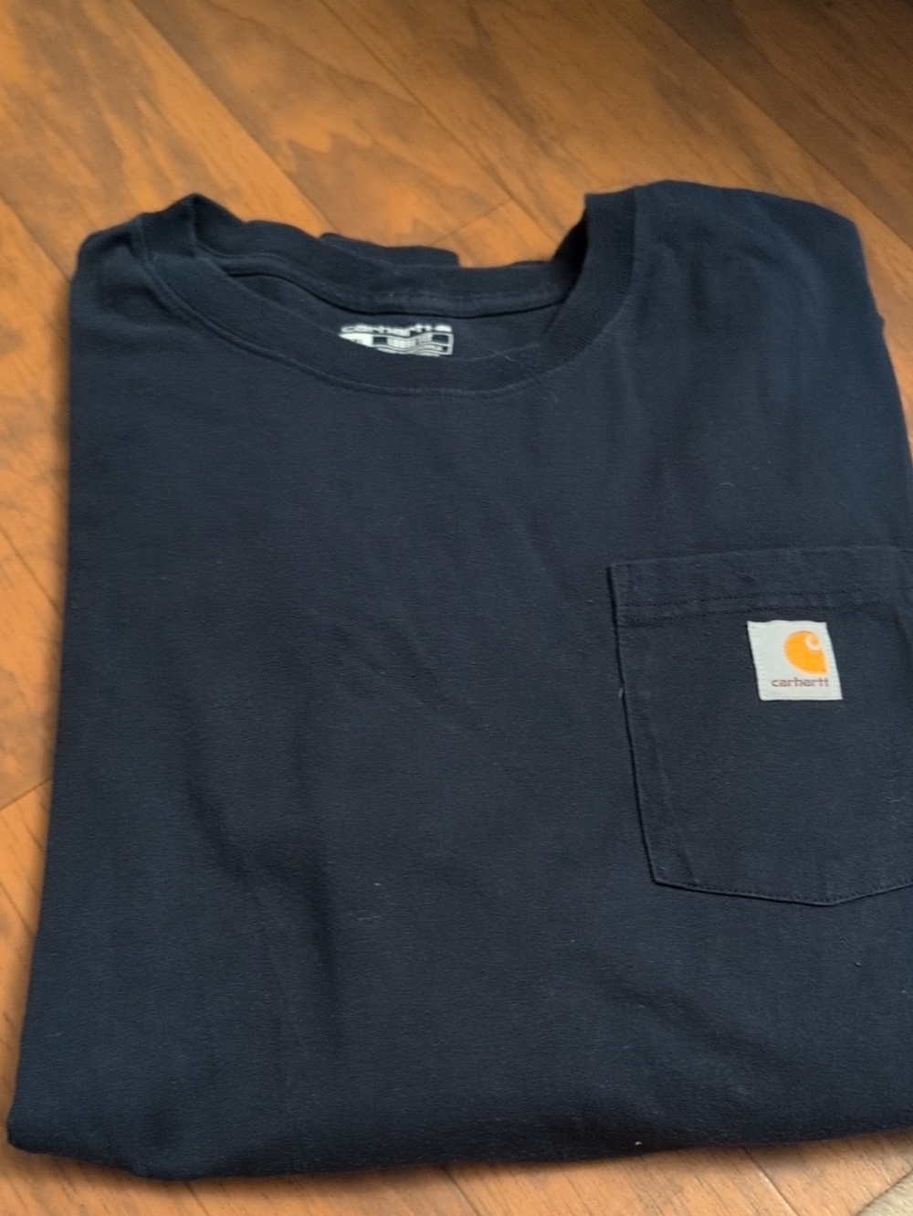 Carhartt Navy Long Sleeve Pocket Tee
